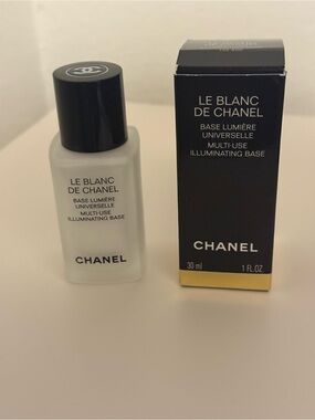 CHANEL Le Blanc Illuminating Makeup Primer — White & Black Accents